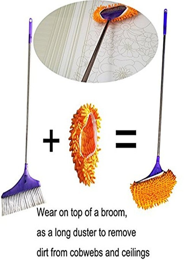 SZTLKHH 10 PCS 5 Pairs Duster Mop Slippers Shoes Cover, Multi Function Chenille Fibre Washable Dust Mop Slippers Floor Cleaning Shoes for Bathroom, Office, Kitchen, House Polishing Cleaning - Image 5